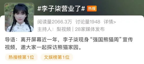 李子柒现身强国熊猫周宣传视频，共绘中华文化新篇章