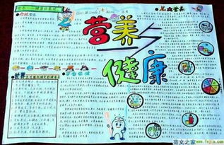 中学生营养食谱手抄报，健康饮食，智慧成长