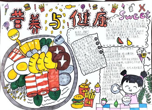 孩子健康成长的秘诀，食物营养手抄报