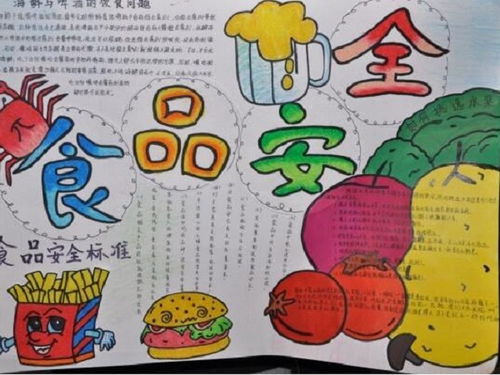 简易食物营养手抄报制作指南，色彩与知识的艺术融合